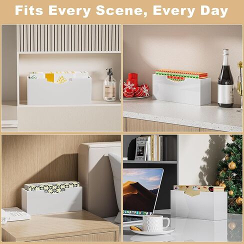 HELPLEX Clear Acrylic Guest Towel & Napkin Holder - Waterproof Splash-Proof Vertical Design for Bathroom, Kitchen, Dining Table - Home Hotel Office Organizer (1-Pack)​ in Saudi Arabia