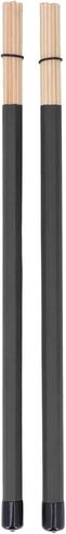 1 Pair Drum Stick Brushes,Bamboo Hot Rods Drumsticks for Small Venue and Acoustic Performances(Black) in Saudi Arabia