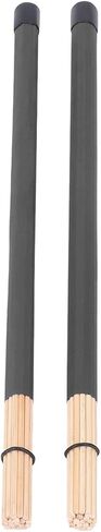 1 Pair Drum Stick Brushes,Bamboo Hot Rods Drumsticks for Small Venue and Acoustic Performances(Black) in Saudi Arabia