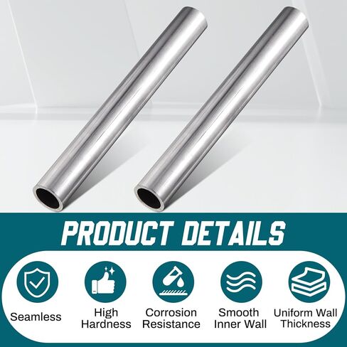 2 PCS 1.25 "OD/ 1 '' ID x 1/8" أنبوب الصلب DOM DOM 10 بوصة الطول 1020 أنابيب الفولاذ الطري غير ملحو in Kuwait