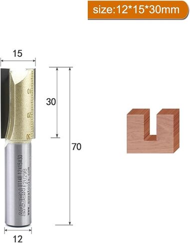 Arden Metric Shank 6mm 12mm Straight Router Bit Carbide 2 Flute Extended Straight End Mill Engraving Cutting Tool Milling Cutter(12x15x30) in Saudi Arabia