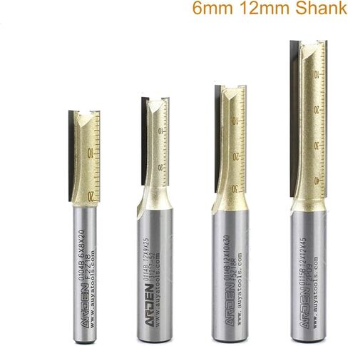 Arden Metric Shank 6mm 12mm Straight Router Bit Carbide 2 Flute Extended Straight End Mill Engraving Cutting Tool Milling Cutter(12x15x30) in Saudi Arabia