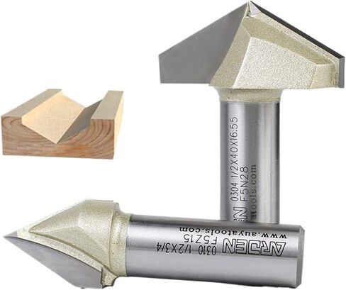 Arden v Bit 45 60 120 150 درجة الموجه بتات البت الكاربيد الخشبية 3D نحت على شكل حرف V مقطعة الطحن MDF (12.7x15.9x60deg.) in Saudi Arabia
