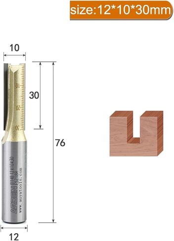 Arden Metric Shank 6mm 12mm Straight Router Bit Carbide 2 Flute Extended Straight End Mill Engraving Cutting Tool Milling Cutter(12x10x30) in Saudi Arabia