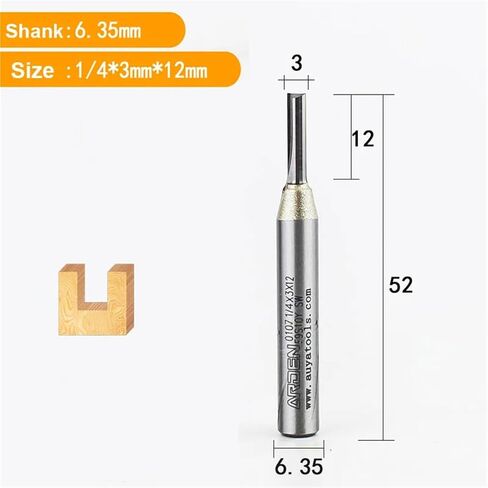 Arden 6.35mm CNC TCT end end Mill Tool Woodworking Tool Carbide Cutter 1/4 bit shank bit for mdf plywood chipboard slot (t01801) in Saudi Arabia
