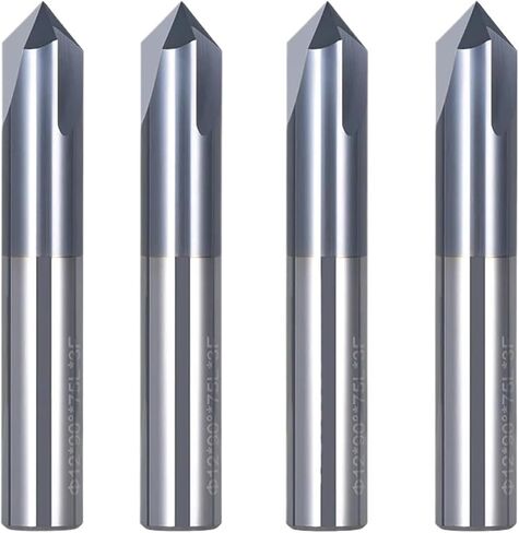 Chamfer End Mill for Caving V Groove Router Bit 60 90 120 Degree 2-12mm Carbide V Bits Engraving Milling Cutter 3 Flutes(12xD12x120deg) in Saudi Arabia