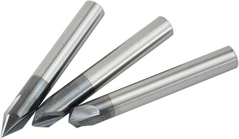 Chamfer End Mill for Caving V Groove Router Bit 60 90 120 Degree 2-12mm Carbide V Bits Engraving Milling Cutter 3 Flutes(12xD12x120deg) in Saudi Arabia