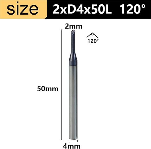 Chamfer End Mill for Caving V Groove Router Bit 60 90 120 Degree 2-12mm Carbide V Bits Engraving Milling Cutter 3 Flutes(12xD12x120deg) in Saudi Arabia