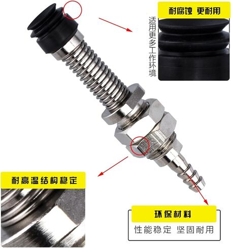Mechanical Arm Vacuum Suction Cup Hardware WEH41-d10/d15/d20 Industrial Accessories 1Pcs(WEH41-d20-20 丁腈橡胶) in Saudi Arabia