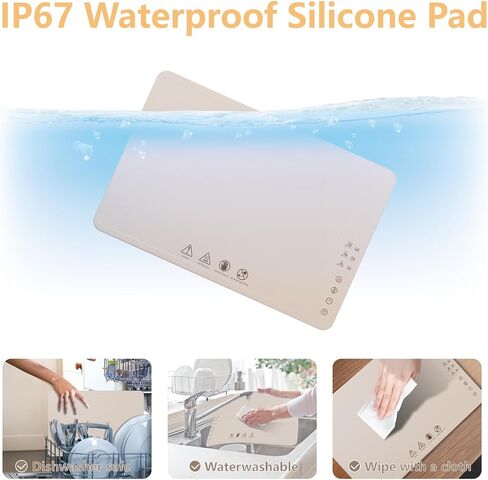 Warming Mat for Food: Food Warming Mats for Countertop - Fast Heating Silicone Electric Adjustable Warming Tray with 3 Level Temperature - IP67 Waterproof warming Pad for Home, Party, Buffet in Saudi Arabia