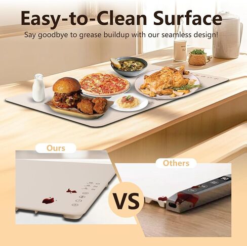 Warming Mat for Food: Food Warming Mats for Countertop - Fast Heating Silicone Electric Adjustable Warming Tray with 3 Level Temperature - IP67 Waterproof warming Pad for Home, Party, Buffet in Saudi Arabia