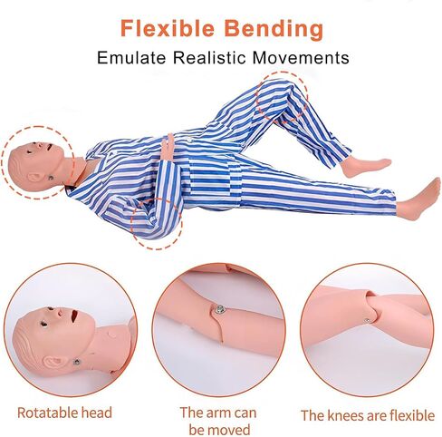 Medical Mannequin for Training, Female CPR Human Manikins Highly Simulated Patient Care Medical Manikin with 3 Muscle Module & Patient Gown & Urinary for Teaching Pratice (Famale) in Kuwait