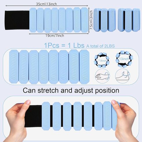 Adjustable Ankle and Wrist Weights for Women, 1 Lb Each, Set of 2, for Walking, Yoga, Dance, Gym in Saudi Arabia