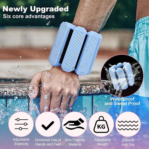 Adjustable Ankle and Wrist Weights for Women, 1 Lb Each, Set of 2, for Walking, Yoga, Dance, Gym in Saudi Arabia