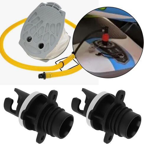 2PCS Paddle Board Pump Adapter with 3 Size Washers for Connecting to a Paddle Board Air Compressor Compatible with Halkey-Roberts 0.8x2.13Inch in Saudi Arabia