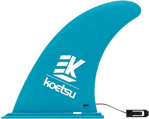 9 بوصة بديلة زعنفة مركزية Paddleboard - إصدار سريع للدفة و Surfboard Fin لتحسين الاستقرار والتتبع - PVC دائمة ، الأزرق الفيروز in Saudi Arabia
