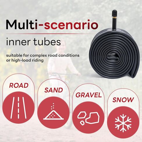 20x2.125/2.25/2.30/2.35/2.40 Inch Bike Tubes, 20" Replacement Bicycle Tubes (2 PCS), Reliable 20 x 2.125-2.40 Bike Inner Tubes AV32mm Schrader Valve for City/Road/Cruiser/Mountain Cycling Scenarios in Kuwait