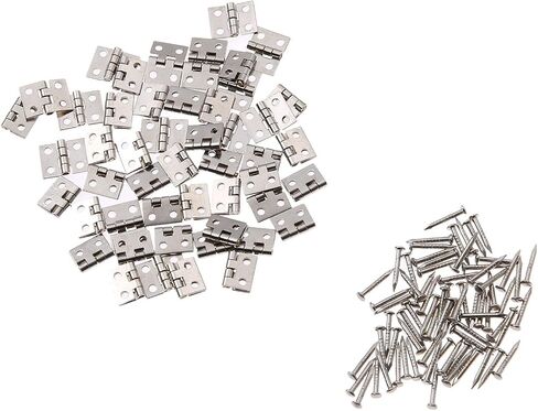 Decorative Hinges,Mini Hinges, HingesBrass Cabinet Door Luggage Mini Hinge Furniture Fittings Small Decorative Cupboard Door Hinges for Jewelry Wood Box 8 * 10mm (50pcs) in Saudi Arabia