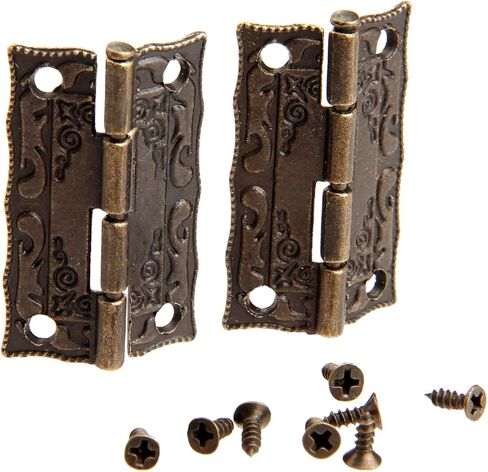Decorative Hinges,Mini Hinges, HingesAntique Bronze Hinges Door Hinges Cabinet Drawer Jewelry Box Hinge for Furniture Hardware Door Corner 36x23mm (2pcs) in Saudi Arabia