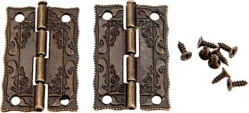 Decorative Hinges,Mini Hinges, HingesAntique Bronze Hinges Door Hinges Cabinet Drawer Jewelry Box Hinge for Furniture Hardware Door Corner 36x23mm (2pcs) in Saudi Arabia