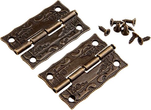 Decorative Hinges,Mini Hinges, HingesAntique Bronze Hinges Door Hinges Cabinet Drawer Jewelry Box Hinge for Furniture Hardware Door Corner 36x23mm (2pcs) in Saudi Arabia