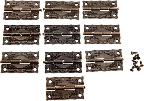 Decorative Hinges,Mini Hinges, HingesAntique Bronze Hinges Cabinet Iron Door Drawer Decoration Vintage Hinge for Jewelry Wooden Box Furniture Hardware 36x23mm (10pcs) in Saudi Arabia
