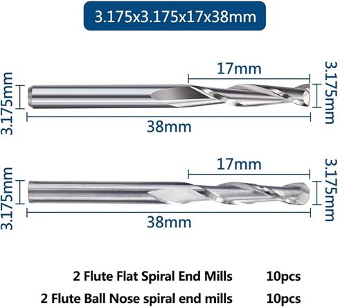 10/40pcs 3.175mm Coated Essential Corn Router Bit Flat End Mill PCB Carbide Router Bits Set for CNC Milling Tools(10pcs 0.8-3.0mm) in Kuwait