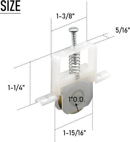 4 Pack Sliding Screen Door Roller Wheels,Steel Ball Bearing Replacement for B691 & B695,Fits for Columbia Doors in Saudi Arabia