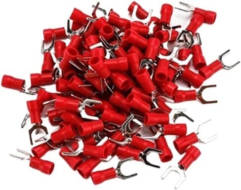 100PCS RV2 Series Ring Ring Terminal Terminal Connectors لـ 16-14 AWG 1.5-2.5mm Cable (Blue 100pcs ، RV2-3) in Kuwait