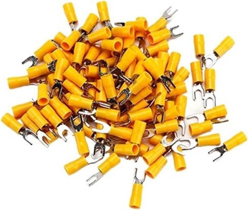 100PCS RV2 Series Ring Ring Terminal Terminal Connectors لـ 16-14 AWG 1.5-2.5mm Cable (Blue 100pcs ، RV2-3) in Kuwait