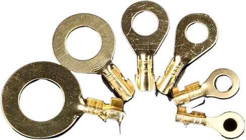 230 Pieces M3/M4/M5/M6/M8/M10 Ring Lug Ring Eye Copper Crimp Terminal Cable Lug Wire Connector Non-Insulated Assortment Kit in Saudi Arabia