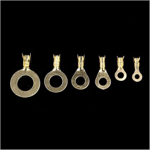 230 Pieces M3/M4/M5/M6/M8/M10 Ring Lug Ring Eye Copper Crimp Terminal Cable Lug Wire Connector Non-Insulated Assortment Kit in Saudi Arabia