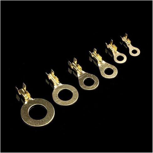 230 Pieces M3/M4/M5/M6/M8/M10 Ring Lug Ring Eye Copper Crimp Terminal Cable Lug Wire Connector Non-Insulated Assortment Kit in Saudi Arabia