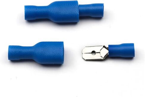 100-Pack Insulated Crimp Spade Terminal Female Male Wire Connector Waterproof Cable Lug Terminal Connector Kit(Red) in Saudi Arabia