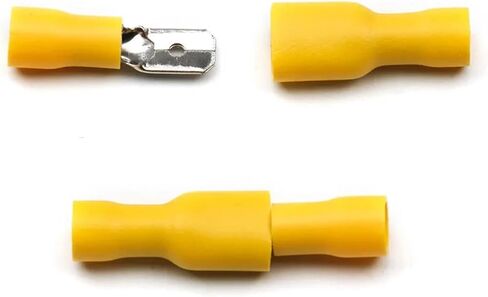 100-Pack Insulated Crimp Spade Terminal Female Male Wire Connector Waterproof Cable Lug Terminal Connector Kit(Red) in Saudi Arabia