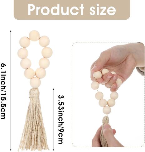 8pcs حلقات منديل بوهو ، حلقات منديل الخشب حبة مع شرابة ، خاتم خشبي مزرعة ريفي للديكور ، حفل زفاف ، عشاء ، حفلة ، زينة خشبية in Saudi Arabia
