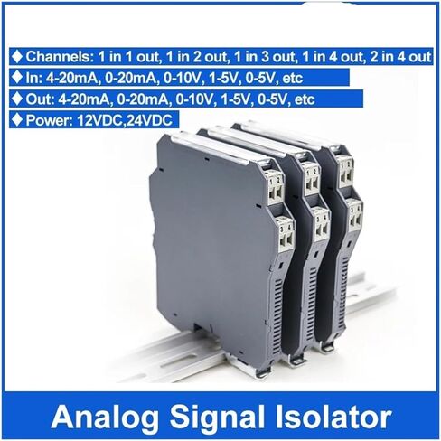 220V Power Supply 4-20MA Input DC 4-20mA Analog Signal Isolator 0-10V Converter 35MM Rail Installation(4-20MA-220V-4-20MA) in Kuwait