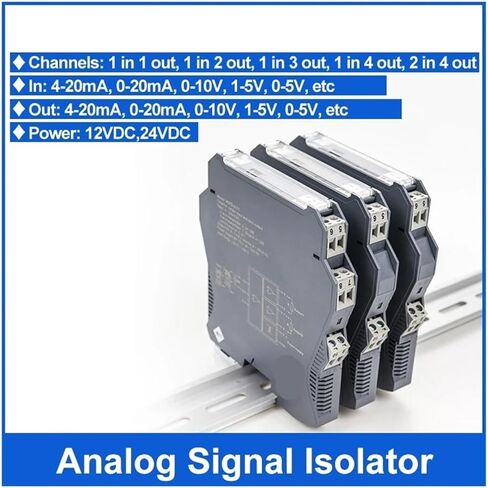 220V Power Supply 4-20MA Input DC 4-20mA Analog Signal Isolator 0-10V Converter 35MM Rail Installation(4-20MA-220V-4-20MA) in Kuwait