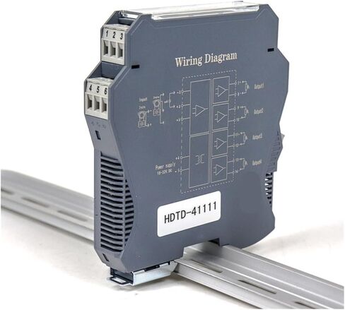 1pcs 24V DC Power Supply Signal Isolator Loop Powered 4-20mA/0-20mA/0-5V/0-10V Signal Isolator Transmitter(4-20MA IN-24V-4-20MA) in Kuwait