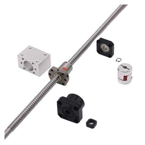 Linear Motion Ball Screw Precision Part L200mm-1000mm SFU1204 Ballnut Nut Housing FK10 FF10 Fixed Floated End Support Coupling(250mm) in Kuwait