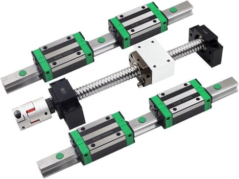 آلة التحكم في الكرة المزدوجة صامدة الجوز SFU1204 مجموعة برغي الكرة L300-1000mm + 4pcs HGW15CC Carriages Clists + Linear Rails 2pcs Hgr15 Square Guide to Machine (350mm) in Saudi Arabia