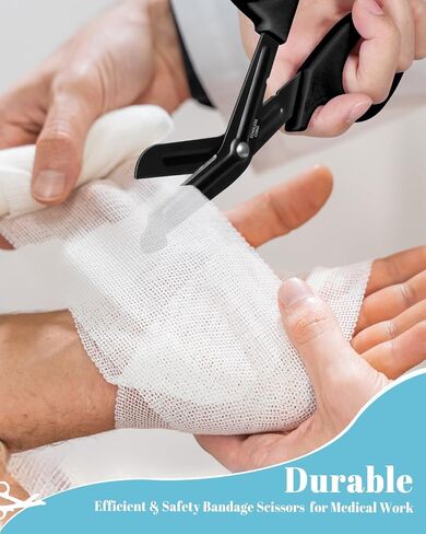 Plifal 7.36 "مقص ممرضات من الفولاذ المقاوم للصدأ وحامل الشريط - مقصات الصدمات الأرجواني ، التصريحات العميقة وتصميم نصيحة حادة ، أداة أساسية للعمل الطبي الجراحي للإسعافات الأولية (بدون شريط) in Saudi Arabia