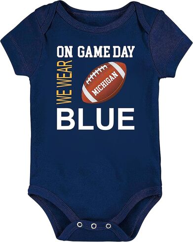 Football On Game Day Baby Bodysuit for Michigan Fans in Saudi Arabia