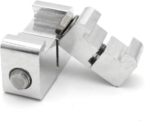 1PC ISO Vacuum Flange Single Double Wall Clamp Calipers M8 M10 M12 Aluminum Alloy C-type Caliper Hook Blind Bolt Vacuum Fittings(Double Caliper M10) in Saudi Arabia