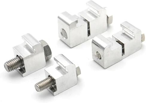 1PC ISO Vacuum Flange Single Double Wall Clamp Calipers M8 M10 M12 Aluminum Alloy C-type Caliper Hook Blind Bolt Vacuum Fittings(Double Caliper M10) in Saudi Arabia