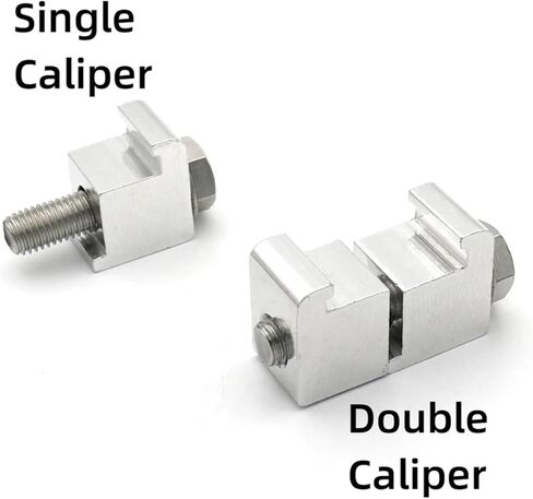1PC ISO Vacuum Flange Single Double Wall Clamp Calipers M8 M10 M12 Aluminum Alloy C-type Caliper Hook Blind Bolt Vacuum Fittings(Double Caliper M10) in Saudi Arabia