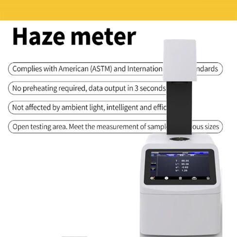 HazeMeter الرقمية الإضافية الإسميت ضباب العداد المقياس Hazemeter عالية الدقة Benchtop Lab محلل اختبار الضباب الرقمي مع فتحة الشاشة الفتحة φ20mm قياس 0 إلى 100 ٪ in Kuwait