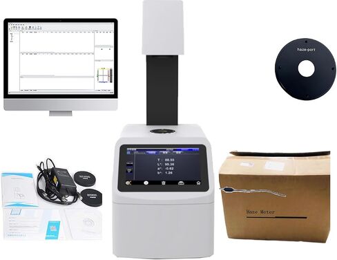 مقياس اختبار انتقال الخفيفة المقياس مقياس الإرسال الرقمي عدادات الضباب مع قابلية التكرار ASTM 0.1 15 ملم تخزين الكتلة العيار للغطاء الزجاجي البلاستيكي لأفلام الأوراق البلاستيكية in Saudi Arabia