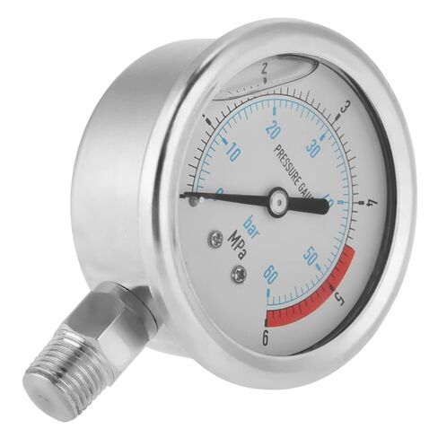 Pressu Gaugehydraulic Pressu 0 60bar 0 6mpa 1 4 "NPT 60 مم قياسات عداد الضغط الهيدروليكي NPT in Saudi Arabia