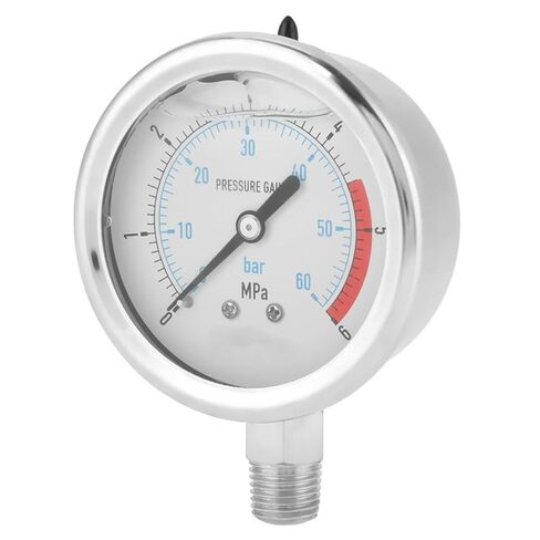 Pressu Gaugehydraulic Pressu 0 60bar 0 6mpa 1 4 "NPT 60 مم قياسات عداد الضغط الهيدروليكي NPT in Saudi Arabia